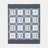 Weihnachten, neues Jahr, Hirsche Fleecedecke (Vorderseite)