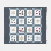 Weihnachten, neues Jahr, Hirsche Fleecedecke (Vorderseite (Horizontal))