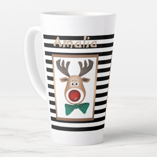 Weihnachten, neues Jahr, Hirsche Milchtasse (Linke Ecke)