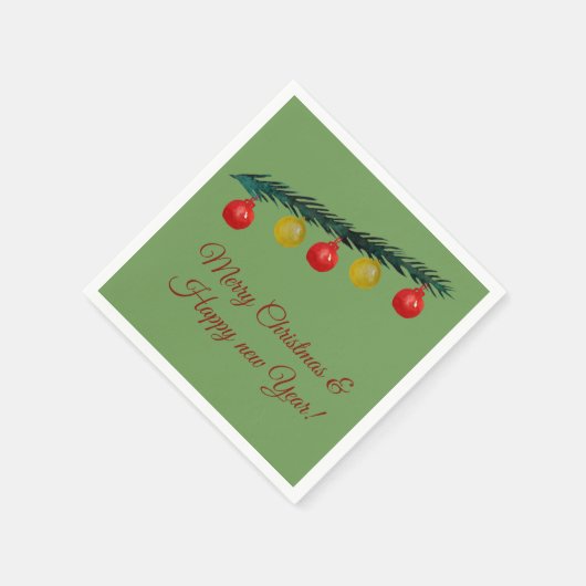 Weihnachten, Neues Jahr Serviette (Ecke)