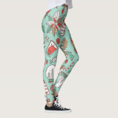 Weihnachten - Neues Jahr: Vintage Hand gezogen Leggings (Rechts)