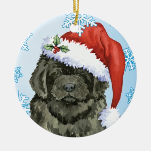 Weihnachten Neufundland Keramikornament (Vorne)