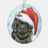 Weihnachten Neufundland Keramikornament (Links)