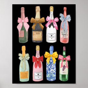 Weihnachten Neujahr Champagner Gl Coquette Flasche Poster