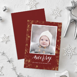 Weihnachten Neujahr Confetti | Gold Elegantes Foto
