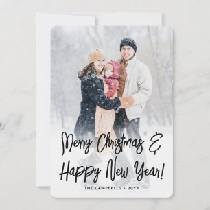 Weihnachten & Neujahr Gebürstet Schwarz Schrift 2 