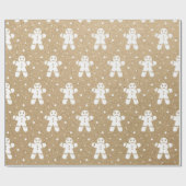 Weihnachten Neujahr Gingerbrett Typ White Kraft Geschenkpapier (Flach)
