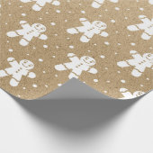 Weihnachten Neujahr Gingerbrett Typ White Kraft Geschenkpapier (Ecke)