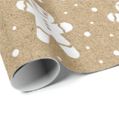 Weihnachten Neujahr Gingerbrett Typ White Kraft Geschenkpapier (Rolleneckpunkt)