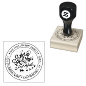 Weihnachten Neujahr Rücksendeadresse Gummistempel (Stempel)