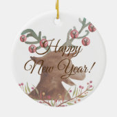 Weihnachten, Neujahr Schneeflocken Keramik Ornament (Hinten)