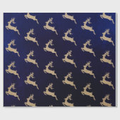 Weihnachten Neujahr Vip Pappe Deer Blue Navy Geschenkpapier (Flach)