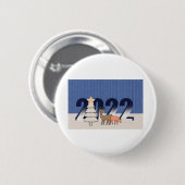 Weihnachten Neujahr Weihnachtsbaum Hirsch 2 Button (Vorne & Hinten)
