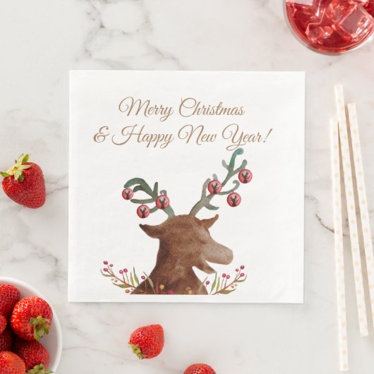 Weihnachten, Neujahrspapier Napkin Serviette (Beispiel)