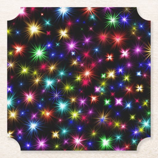 Weihnachten, Neujahrstag farbenfrohe Lichter-27317 Untersetzer (Vorderseite)