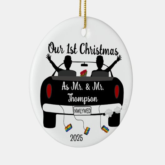 Weihnachten - Neuvermählte - Keramik Keramik Ornament (Rechts)