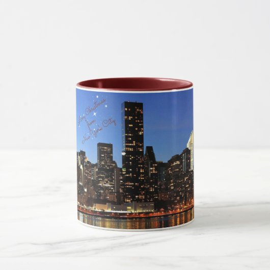 Weihnachten - New York City Skyline Tasse (Zentrum)