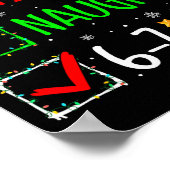 Weihnachten Nice Naughty 67 Brainrot Lustig 6-7 Me Poster (Ecke)