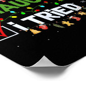 Weihnachten Nice Naughty I Triest Funny Holiday Xm Poster (Ecke)