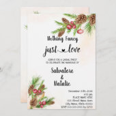 Weihnachten Nichts Extravagant nur Liebe Elopation Einladung (Vorne/Hinten)