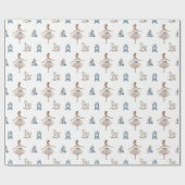 Weihnachten Niedlich Ballerina weiß Geschenkpapier (Flach)