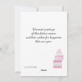 Weihnachten Niedlich Bunny Pink und Minze Weihnach (Rückseite)