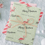 Weihnachten Niedlich farbenfroh rosa Flamingo Cust Geschenkpapier Set<br><div class="desc">Dieses Design zeigt einen Weihnachtsurlaub niedlichen bunten Rosa,  mit fröhlicher Weihnachtskalligraphie,  einem schicken festlichen lustigen whimsical einzigartig,  einem tropischen Strand pink flamingo Vogel,  einer Weihnachtsreihe Lichter,  einer lustigen coolen schicken Girls,  einer individuellen Verpackung Papier,  ein Weihnachtsgeschenk Packpapier,  ein stilvolles trendisches Kalligraphie-Skript,  mit einem niedlich rosa Weihnachtsflamingo Packung</div>