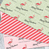 Weihnachten Niedlich farbenfroh rosa Flamingo Cust Geschenkpapier Set