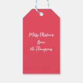 Weihnachten Niedlich Flamingo String Lights Geschenkanhänger (Rückseite)