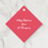 Weihnachten Niedlich Flamingo String Lights Geschenkanhänger (Rückseite)