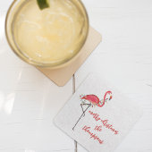 Weihnachten Niedlich Flamingo String Lights Rechteckiger Pappuntersetzer