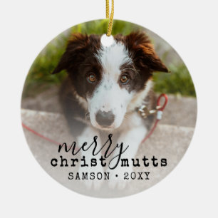 Weihnachten Niedlich Funny Pet Hund Foto Keramik O Keramik Ornament
