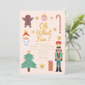 Weihnachten Niedlich Geburtstag Einladung (Stehend Vorderseite)