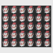 Weihnachten Niedlich Ghost Icaffee Retro Xmas Kaff Geschenkpapier (Flach)