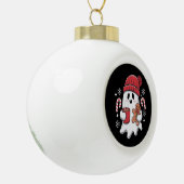 Weihnachten Niedlich Ghost Icaffee Retro Xmas Kaff Keramik Kugel-Ornament (Links)