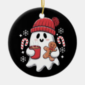 Weihnachten Niedlich Ghost Icaffee Retro Xmas Kaff Keramik Ornament (Vorne)