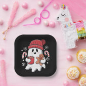 Weihnachten Niedlich Ghost Icaffee Retro Xmas Kaff Pappteller (Party)