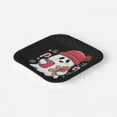 Weihnachten Niedlich Ghost Icaffee Retro Xmas Kaff Pappteller (Gewinkelt)