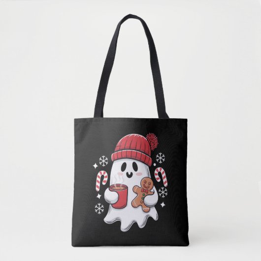 Weihnachten Niedlich Ghost Icaffee Retro Xmas Kaff Tasche (Vorderseite)
