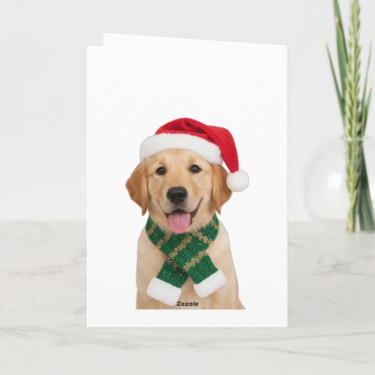 Weihnachten-Niedlich Golden Retriever Gruß von San Karte (Rückseite)