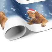 Weihnachten Niedlich Golden Retriever Hund Weihnac Geschenkpapier (Rolleneckpunkt)
