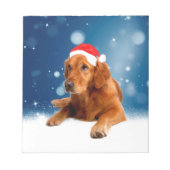 Weihnachten Niedlich Golden Retriever Hund Weihnac Notizblock (Vorderseite)