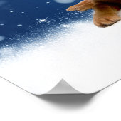 Weihnachten Niedlich Golden Retriever Hund Weihnac Poster (Ecke)