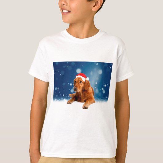 Weihnachten Niedlich Golden Retriever Hund Weihnac T-Shirt (Vorderseite)