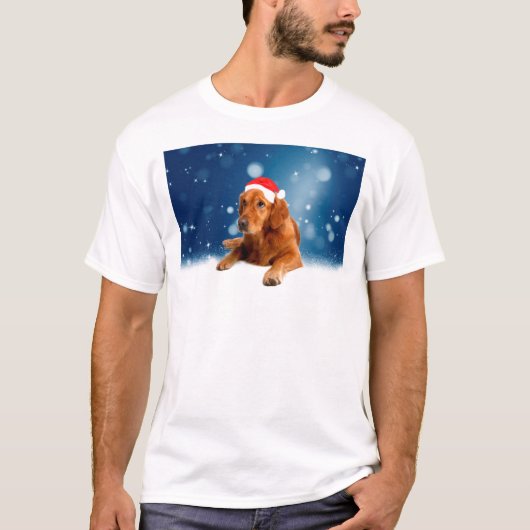Weihnachten Niedlich Golden Retriever Hund Weihnac T-Shirt (Vorderseite)