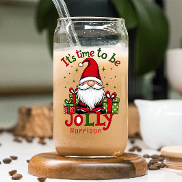 Weihnachten Niedlich Jolly Santa Personalisiert Na Dosenglas