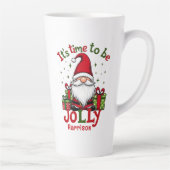 Weihnachten Niedlich Jolly Santa Personalisiert Na Milchtasse (Rechts)