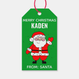 Weihnachten Niedlich Kids Cartoon Santa Geschenkanhänger