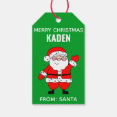 Weihnachten Niedlich Kids Cartoon Santa Geschenkanhänger (Rückseite)