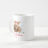 Weihnachten Niedlich Pet Funny Puppy Kindermädchen Kaffeetasse (Vorderseite Links)